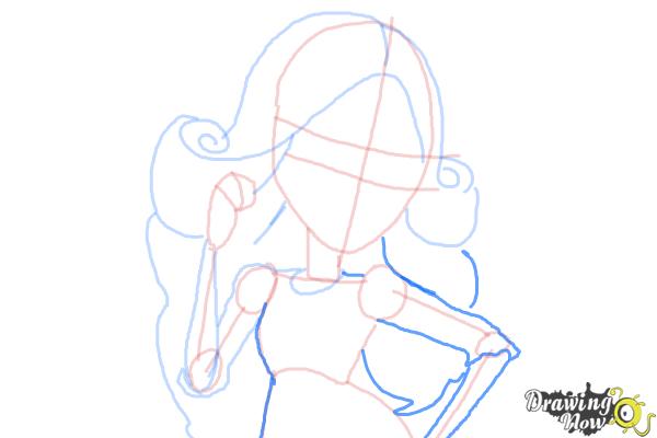 How to Draw Viperine Gorgon from Monster High - Step 9