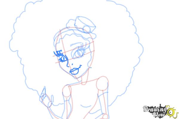 How to Draw Honey Swamp from Monster High - Step 10