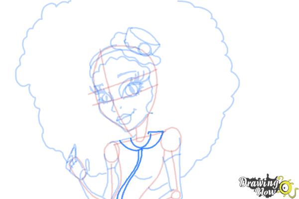 How to Draw Honey Swamp from Monster High - Step 11