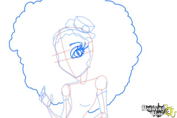 How to Draw Honey Swamp from Monster High - Step 9