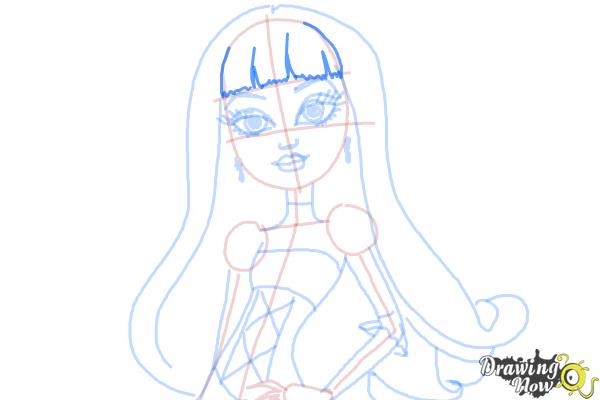 How to Draw Elissabat,  Veronica Von Vamp from Monster High - Step 12