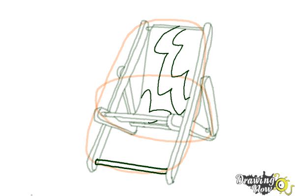 How to Draw a Beach Chair - Step 10
