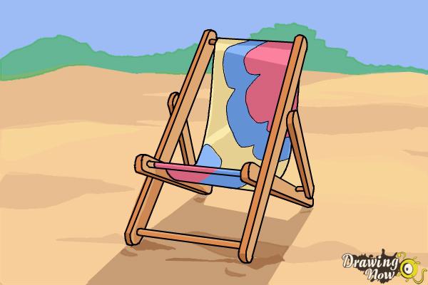 How to Draw a Beach Chair - Step 12