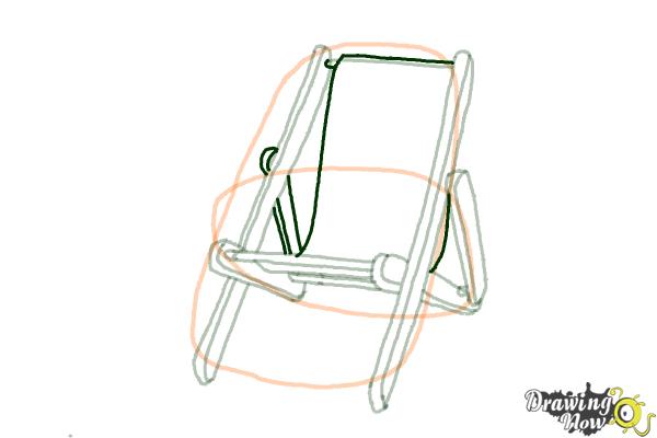 How to Draw a Beach Chair - Step 9