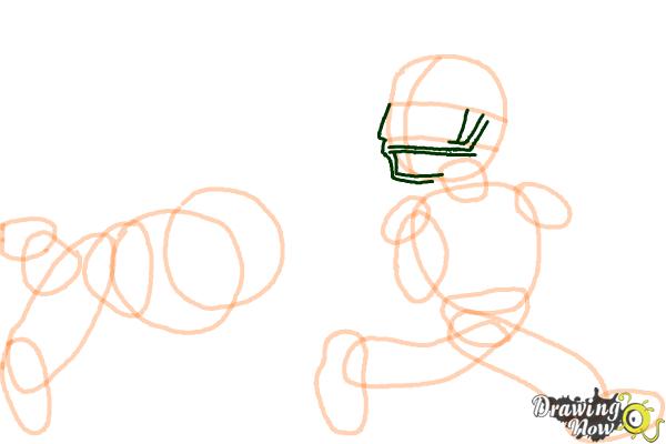 How to Draw Football Players - Step 9