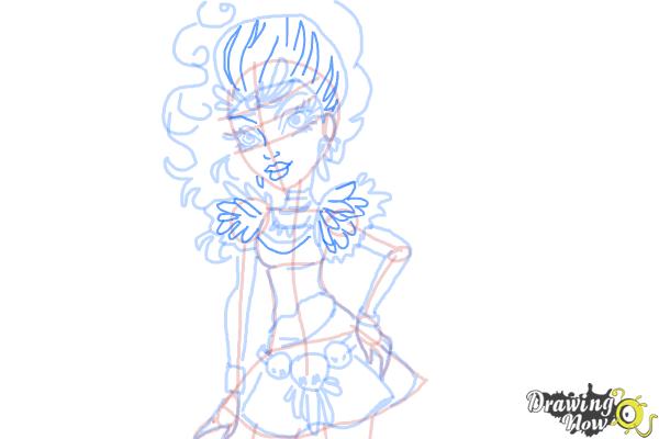 How to Draw Jane Boolittle from Monster High - Step 13