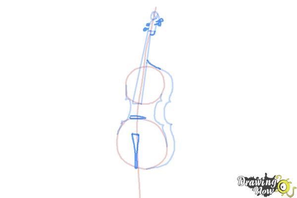 How to Draw a Cello - Step 6
