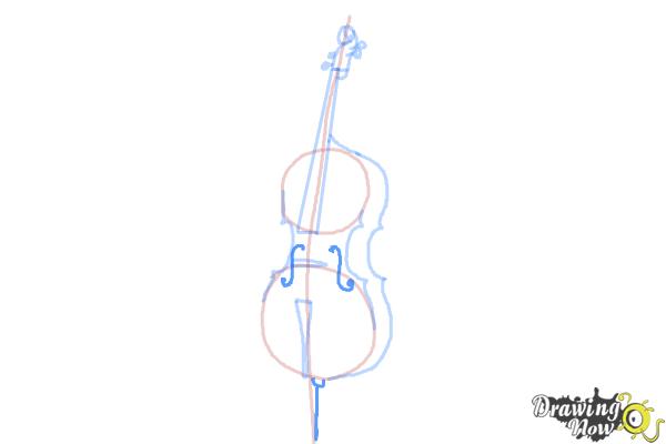 How to Draw a Cello - Step 7