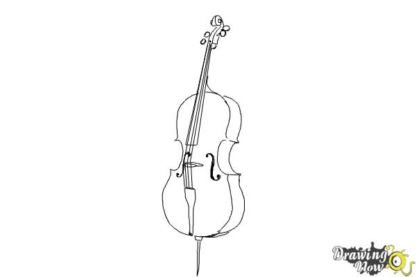 Cello vector with one line art drawing Stock Vector Image  Art  Alamy