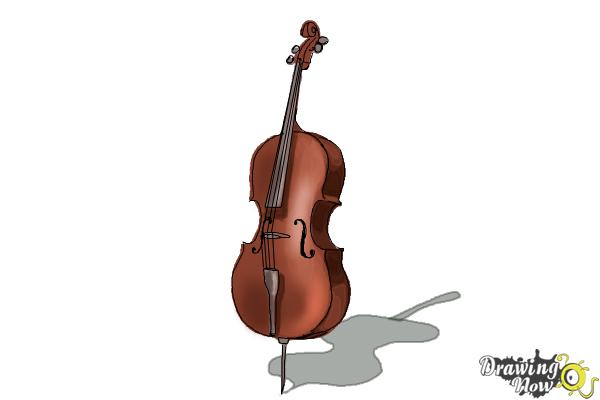 How to Draw a Cello - Step 9