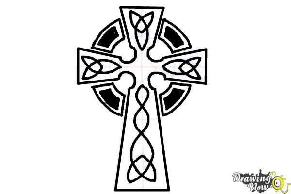 How to Draw a Celtic Cross - Step 9