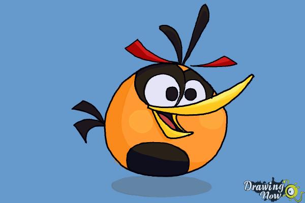 How to Draw Orange Angry Bird - Step 10