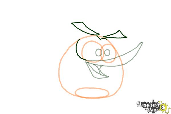 How to Draw Orange Angry Bird - Step 6
