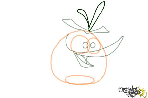 How to Draw Orange Angry Bird - Step 7