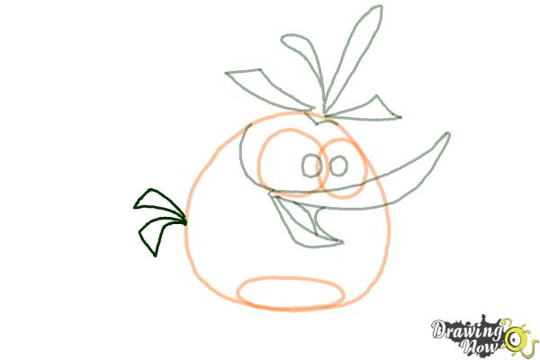 How to Draw Orange Angry Bird - Step 8