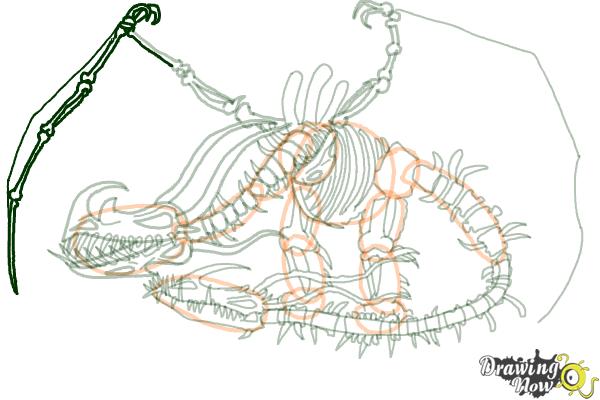 How to Draw a Boneknapper Dragon from How to Train Your Dragon - Step 23