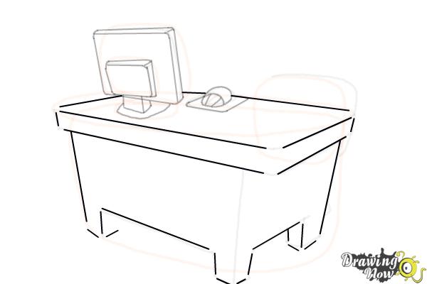 How to Draw a Desk - Step 14