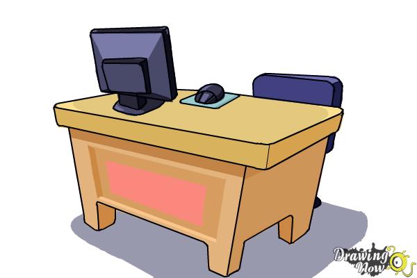 How to Draw a Desk - Step 17
