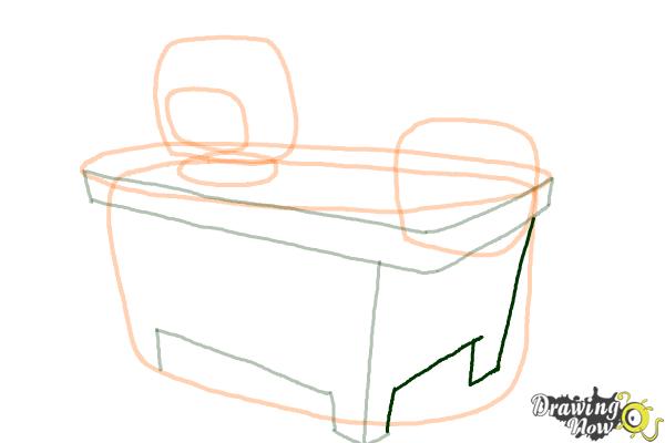 How to Draw a Desk - Step 8