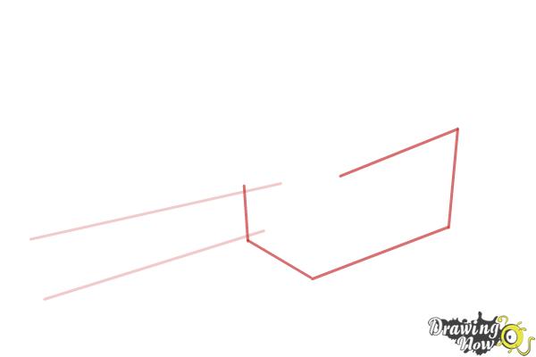 How to Draw a Chainsaw - Step 2 How to Draw a Chainsaw - Step 2