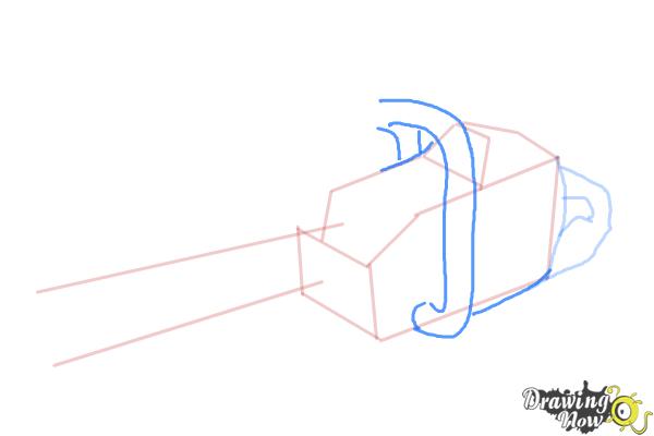 How to Draw a Chainsaw - Step 5 How to Draw a Chainsaw - Step 5