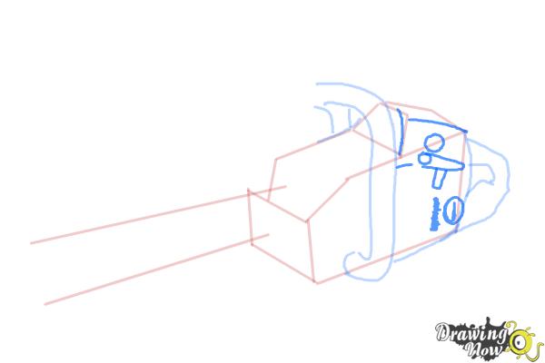 How to Draw a Chainsaw - Step 6