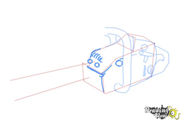 How to Draw a Chainsaw - Step 7