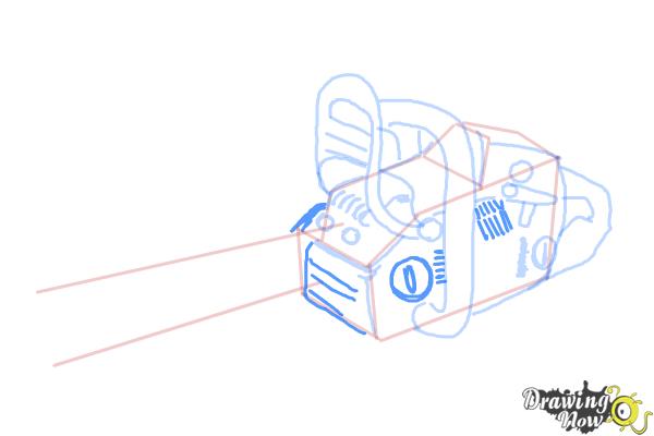 How to Draw a Chainsaw - Step 9