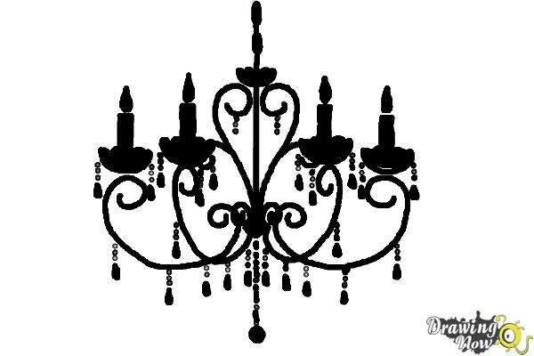 How to Draw a Chandelier - DrawingNow