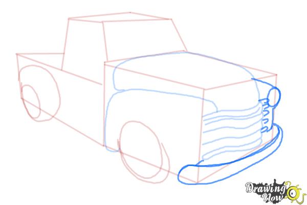 How to Draw a Chevy Truck - Step 8