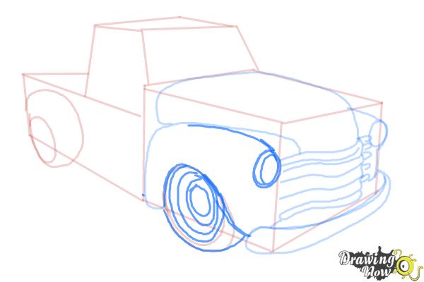 How to Draw a Chevy Truck - Step 9