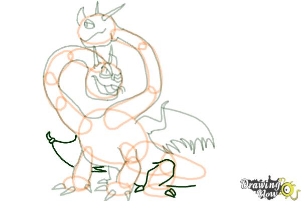 How to Draw a Hideous Zippleback Dragon from How to Train Your Dragon - Step 14