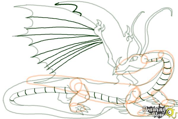 How to Draw a Changewing Dragon from How to Train Your Dragon - Step 14