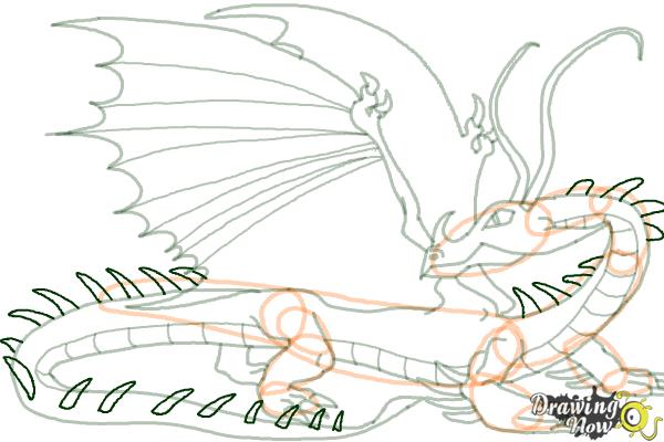 How to Draw a Changewing Dragon from How to Train Your Dragon - Step 15