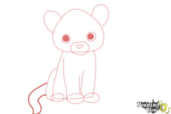 How to Draw a Cartoon Cheetah - Step 8