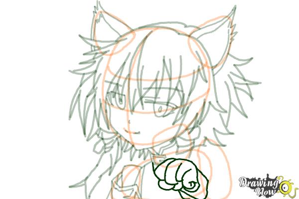 How to Draw Sinon, Shino Asada from Sword Art Online - Step 14