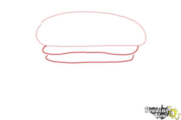 How to Draw a Burger - Step 2 How to Draw a Burger - Step 2