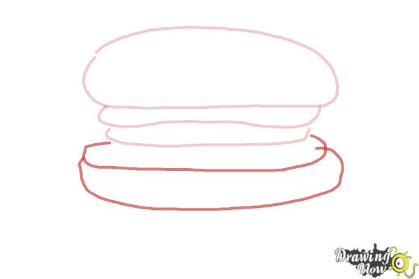 How to Draw a Burger - Step 3