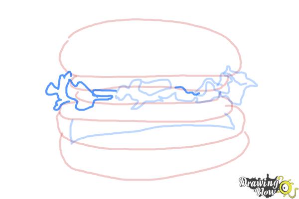 How to Draw a Burger - Step 7