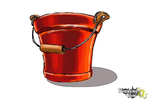 How to Draw a Bucket - Step 7