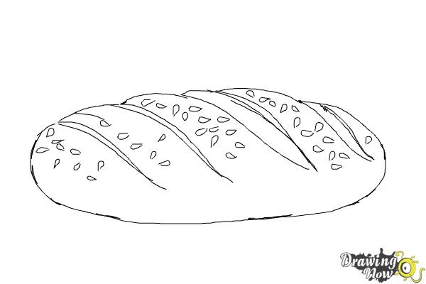 How to Draw Bread - Step 6