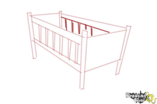 How Draw a Crib - Step 7