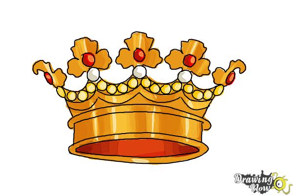 How to Draw a Crown - Step 10