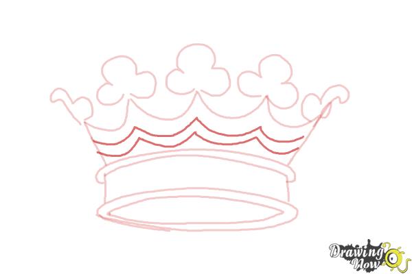 How to Draw a Crown - Step 6