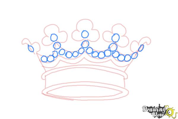 How to Draw a Crown - Step 7