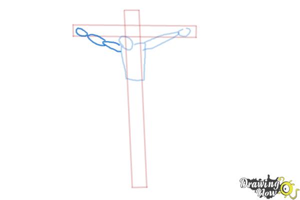 How to Draw Jesus On The Cross - Step 5