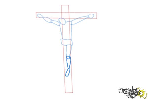 How to Draw Jesus On The Cross - Step 7