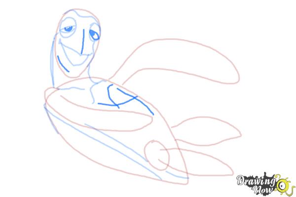 How to Draw Crush from Finding Nemo - Step 8 How to Draw Crush from Finding Nemo - Step 8