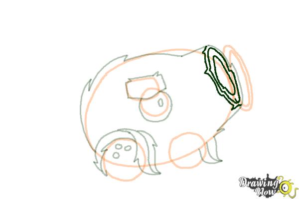 How to Draw a Coconut Cannon from Plants Vs. Zombies 2 - Step 10