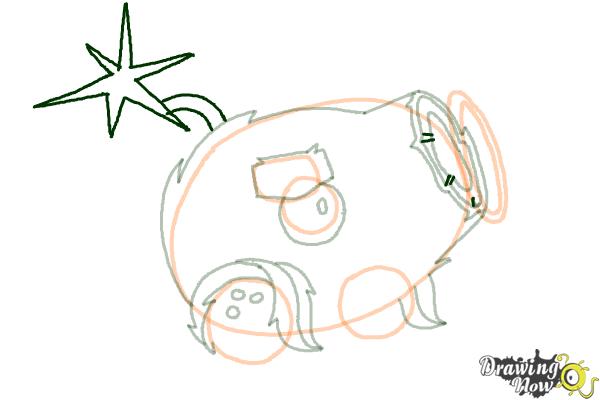 How to Draw a Coconut Cannon from Plants Vs. Zombies 2 - Step 11